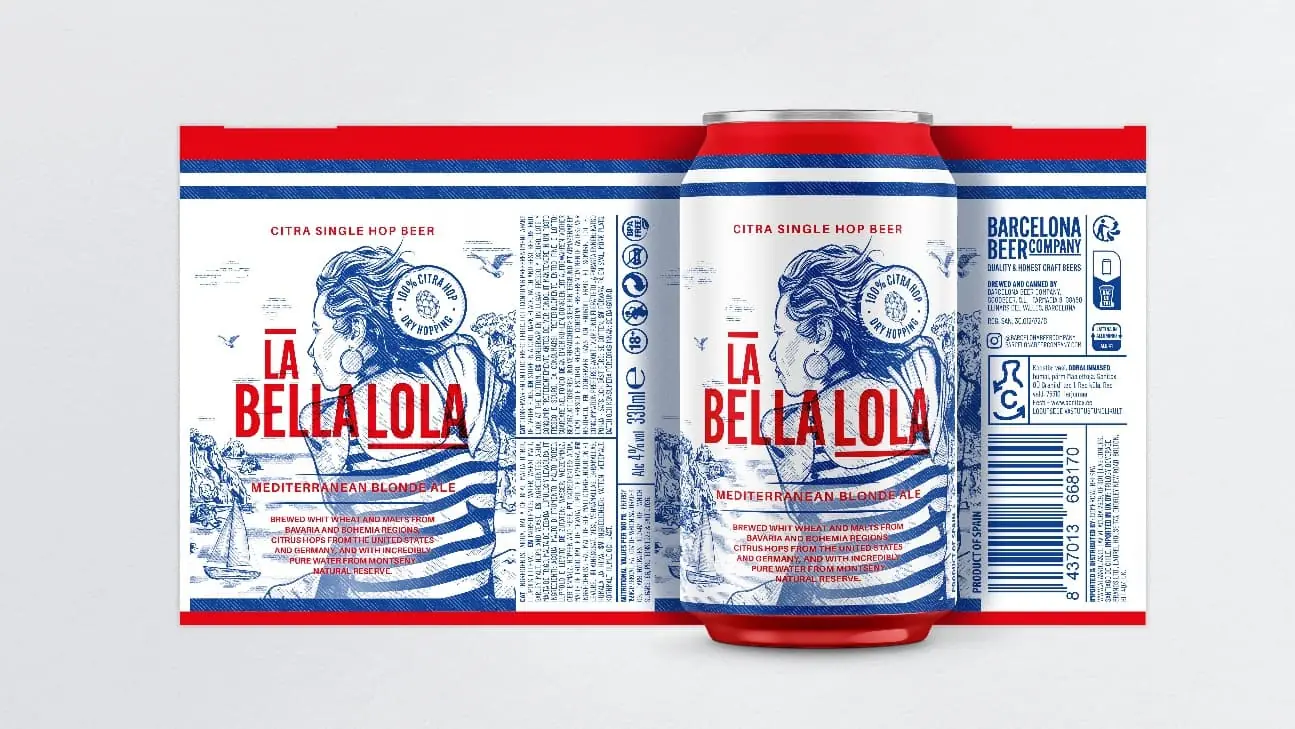 Etiqueta de la lata de La Bella Lola